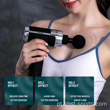 Pistola de massagem de relaxamento muscular OEM com 4 cabeças